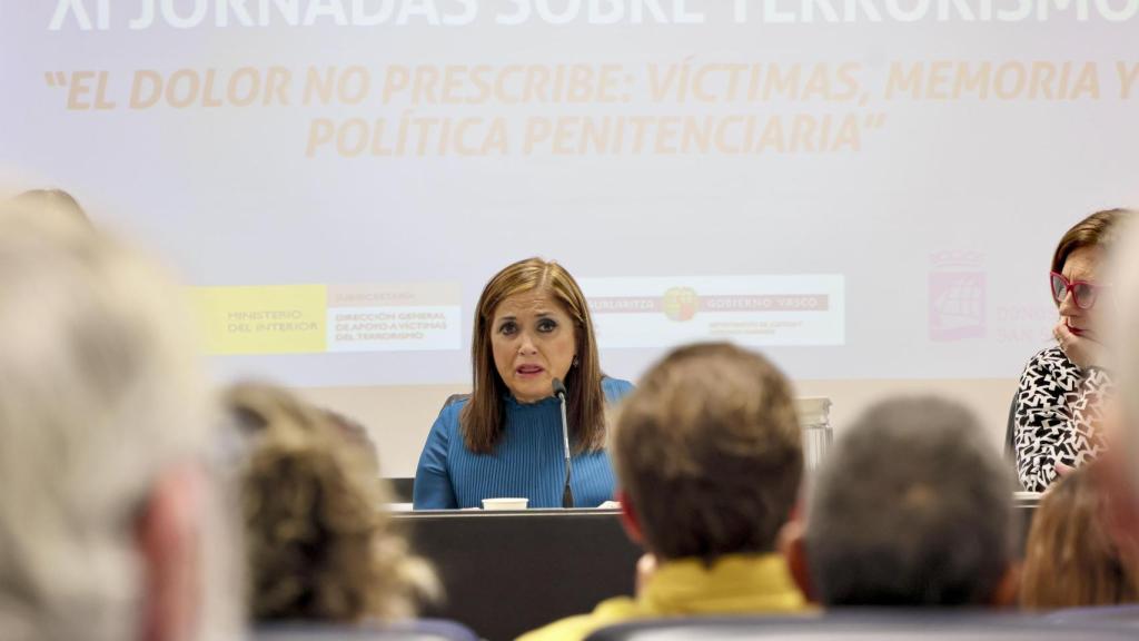 La consejera de Justicia y Derechos Humanos, María Jesús San José, en las XI Jornadas de la Asociación Víctimas del Terrorismo (AVT)