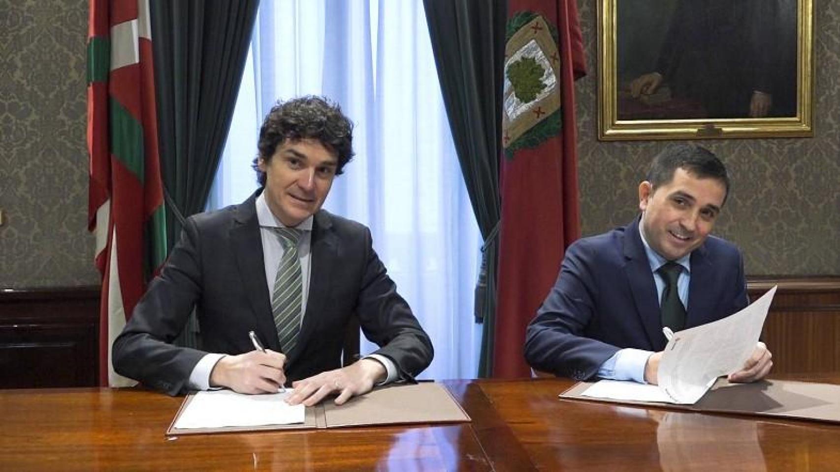 Unai Rementeria y Xabier Sagredo en una foto de archivo.