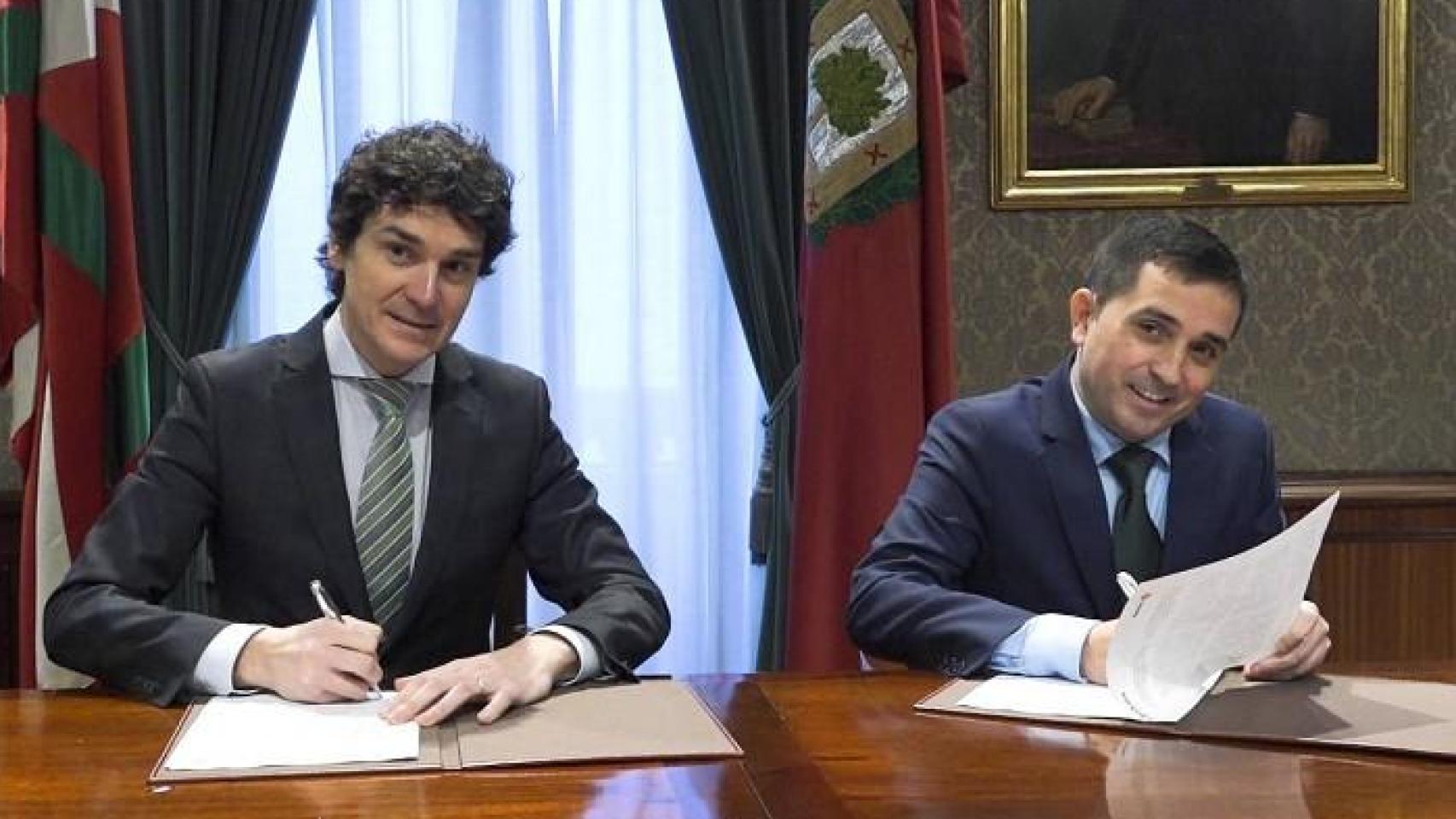 Unai Rementeria y Xabier Sagredo en una foto de archivo.