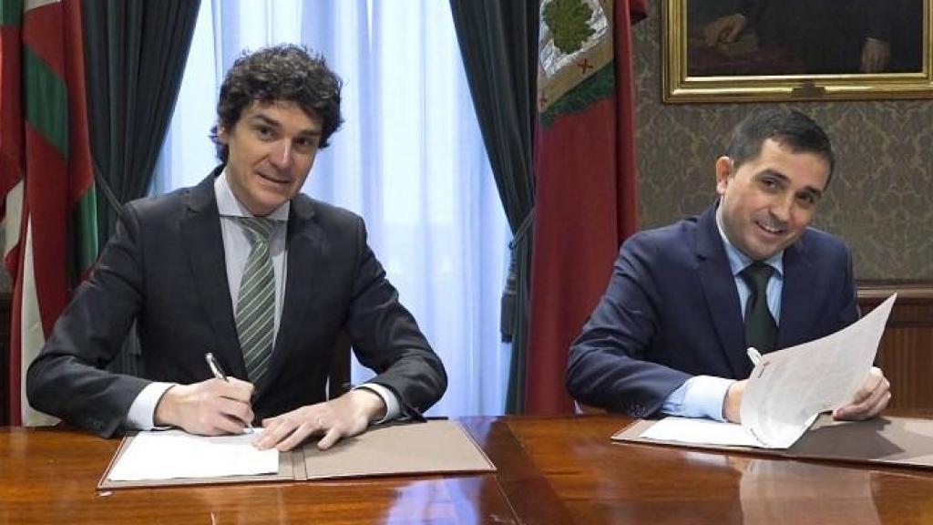 Unai Rementeria y Xabier Sagredo en una foto de archivo.