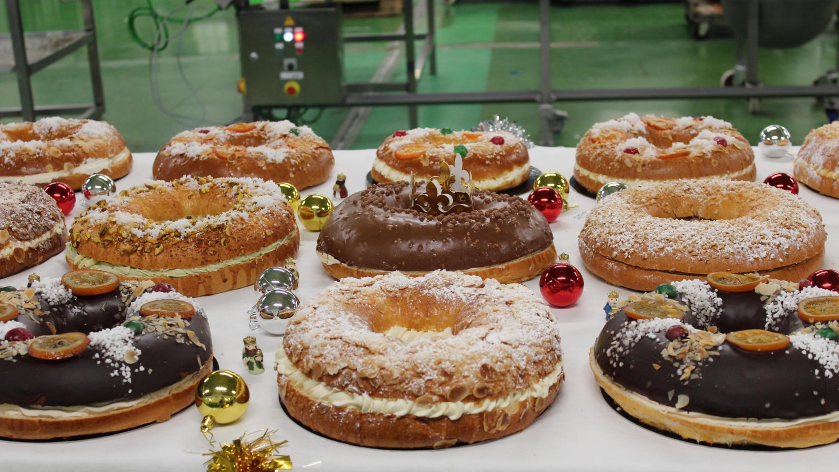 Presentación de las variedades de los roscones elaborados por El Corte Inglés