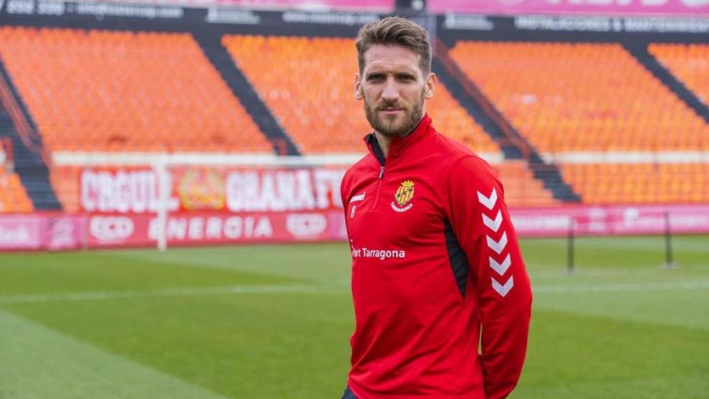 Fausto Tienza, durante su etapa como futbolista del Nástic de Tarragona.