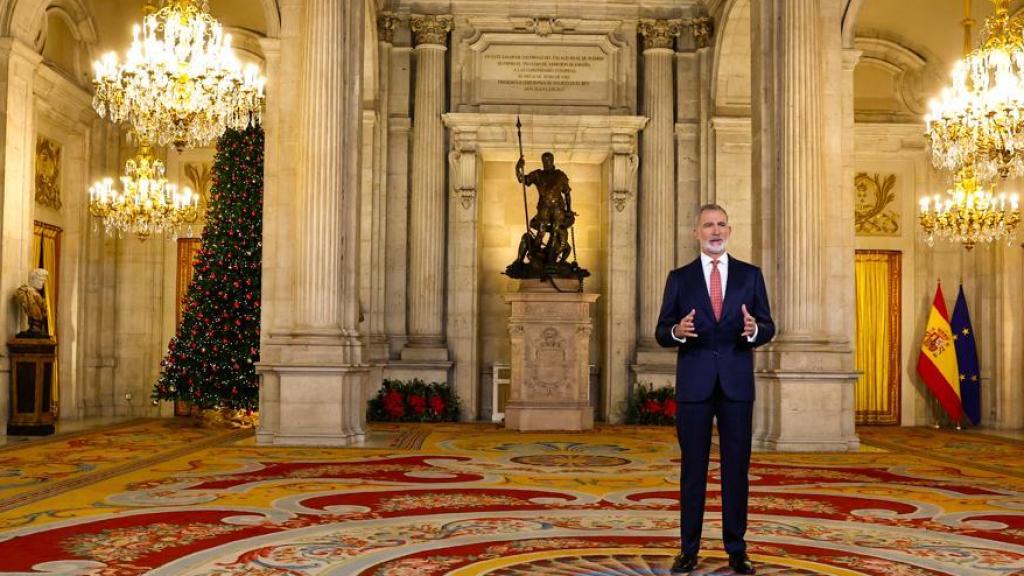 Felipe VI durante su discurso de Nochebuena / EFE