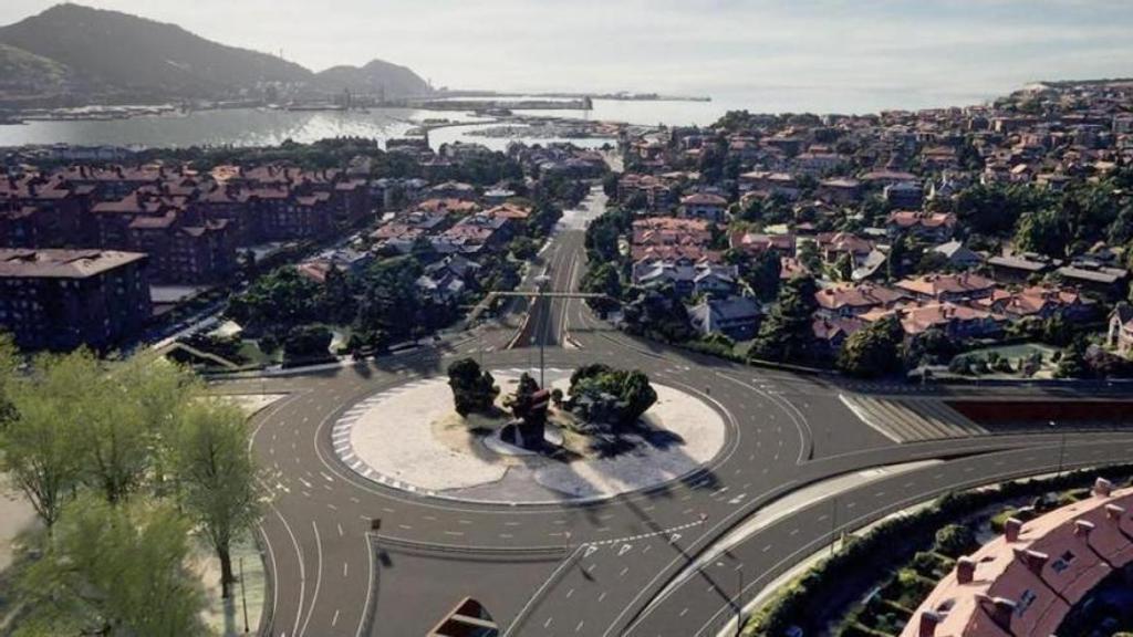 Punto en el que arranca el subfluvial en la margen derecha, entre Getxo y Leioa