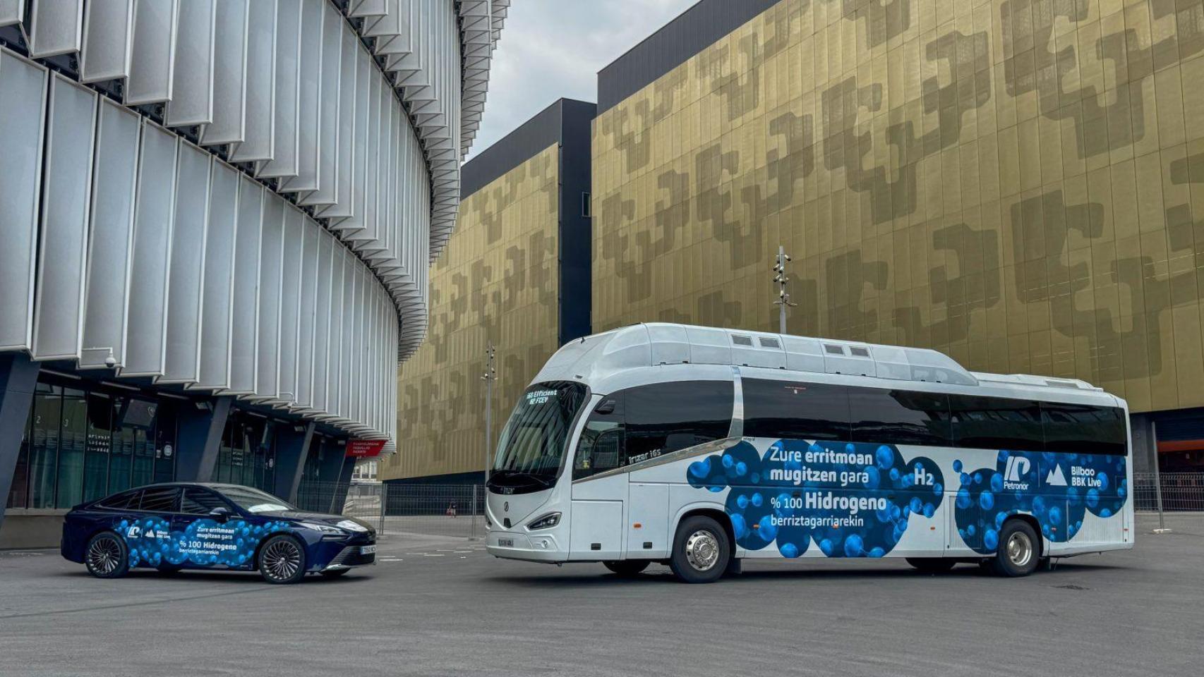 Vehículos de hidrógeno presentados por Petronor para el pasado BBK Live