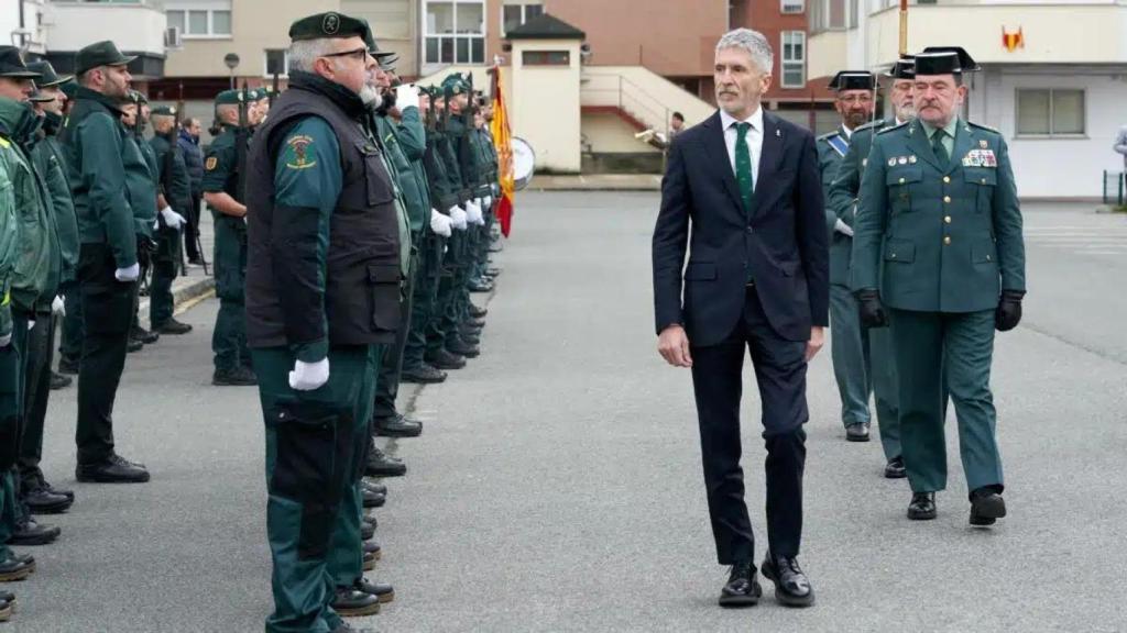 El ministro del Interior, Fernando Grande Marlaska, durante un acto de la Guardia Civil en Euskadi.