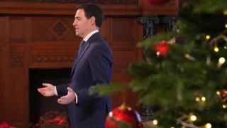 El lehendakari, Imanol Pradales, durante su discurso navideño de 2025.