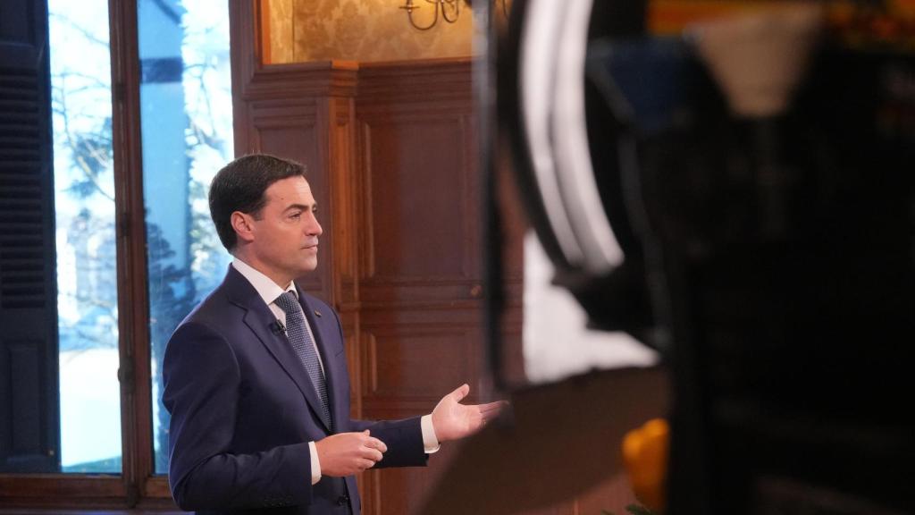 El lehendakari, Imanol Pradales, durante su discurso navideño de 2025.