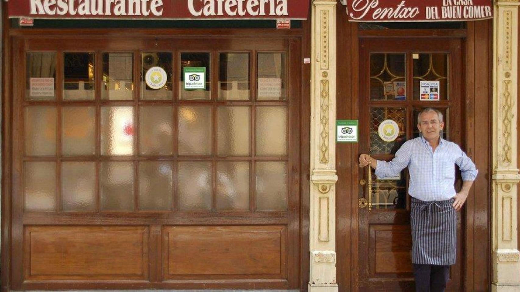 Pentxo García, antiguo dueño del emblemático restaurante de Bilbao, quien ha sido relevado por Marwan.