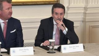 Josu Jon Imaz (Repsol, durante el evento en la Casa Blanca.