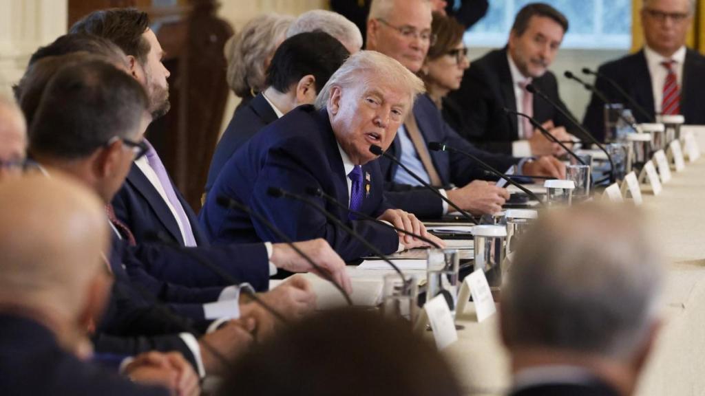 Donald Trump, durante la última reunión celebrada en la Casa Blanca, el 9 de enero.