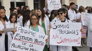 Concentración frente al Hospital de Cruces por un estatuto propio en una imagen de archivo a 3 de octubre de 2025