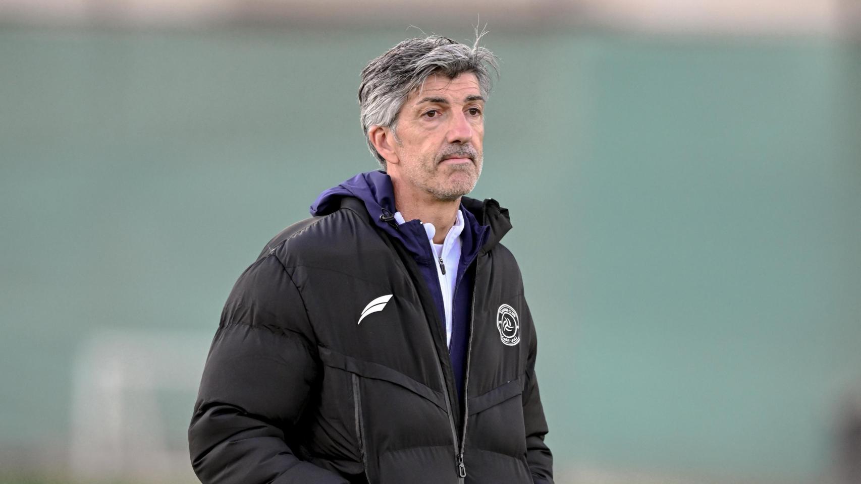 Imanol Alguacil, durante un entrenamiento con el Al Shbab Saudi Club