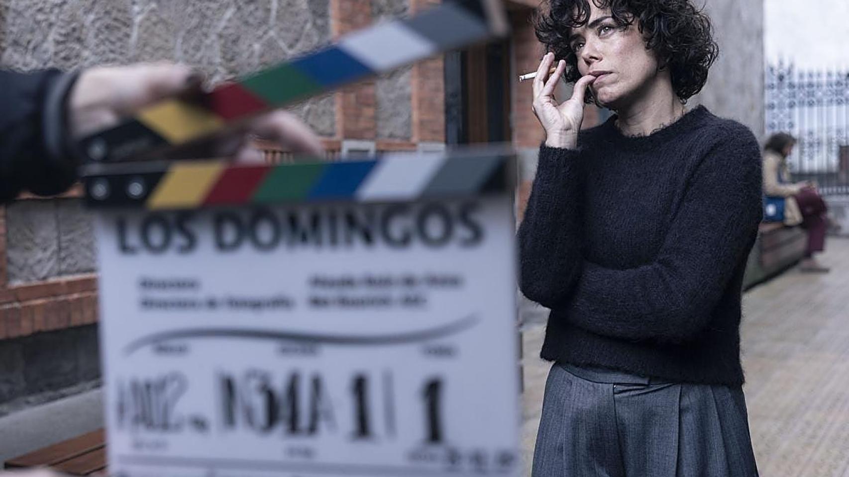 Rodaje de 'Los domingos' con Patricia López Arnaiz.