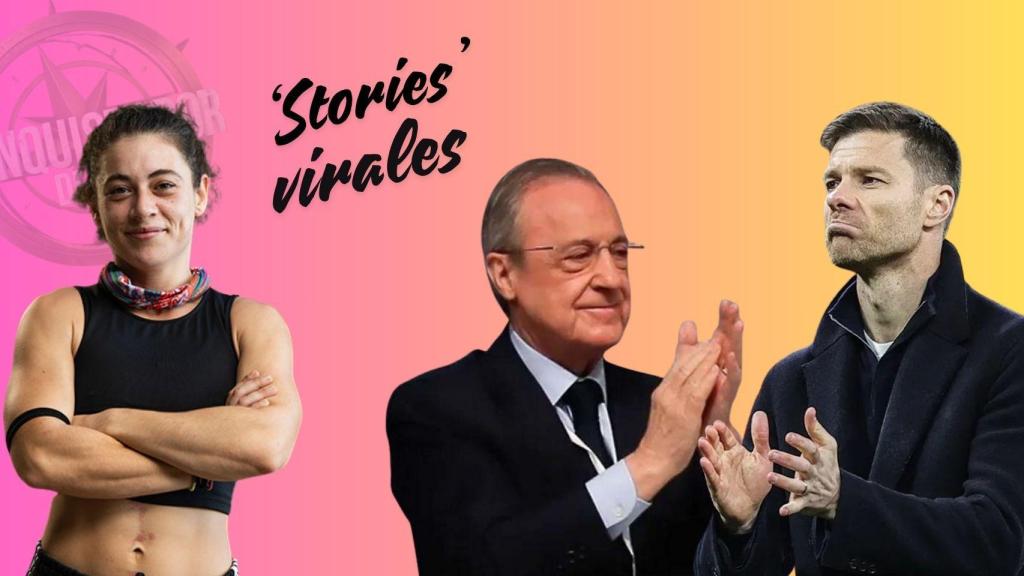 De izquierda a derecha: Marcela Damborenea, Florentino Pérez y Xabi Alonso