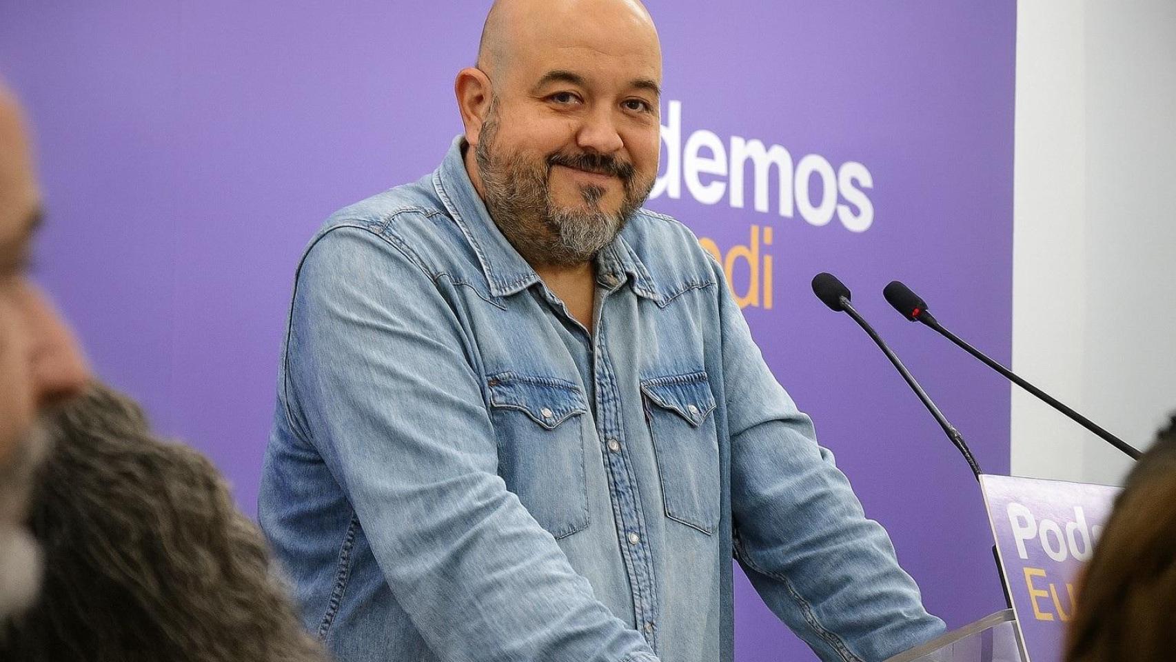 El coordinador general de Podemos Euskadi, Richar Vaquero