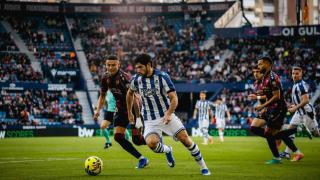 Gonçalo Guedes, durante el encuentro entre la Real Sociedad y el Levante en el Ciutat de Valencia.
