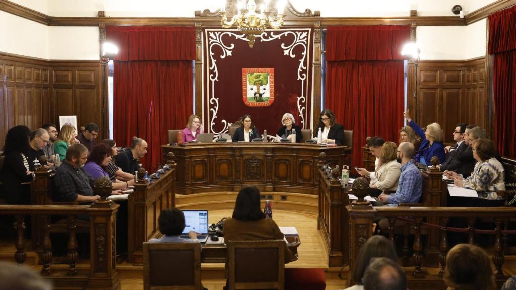 Pleno del Ayuntamiento de Getxo, en el que se ha debatido sobre el 'caso palacete'