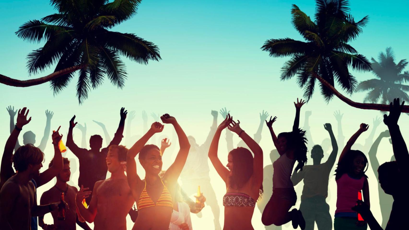 Fiesta junto a la playa