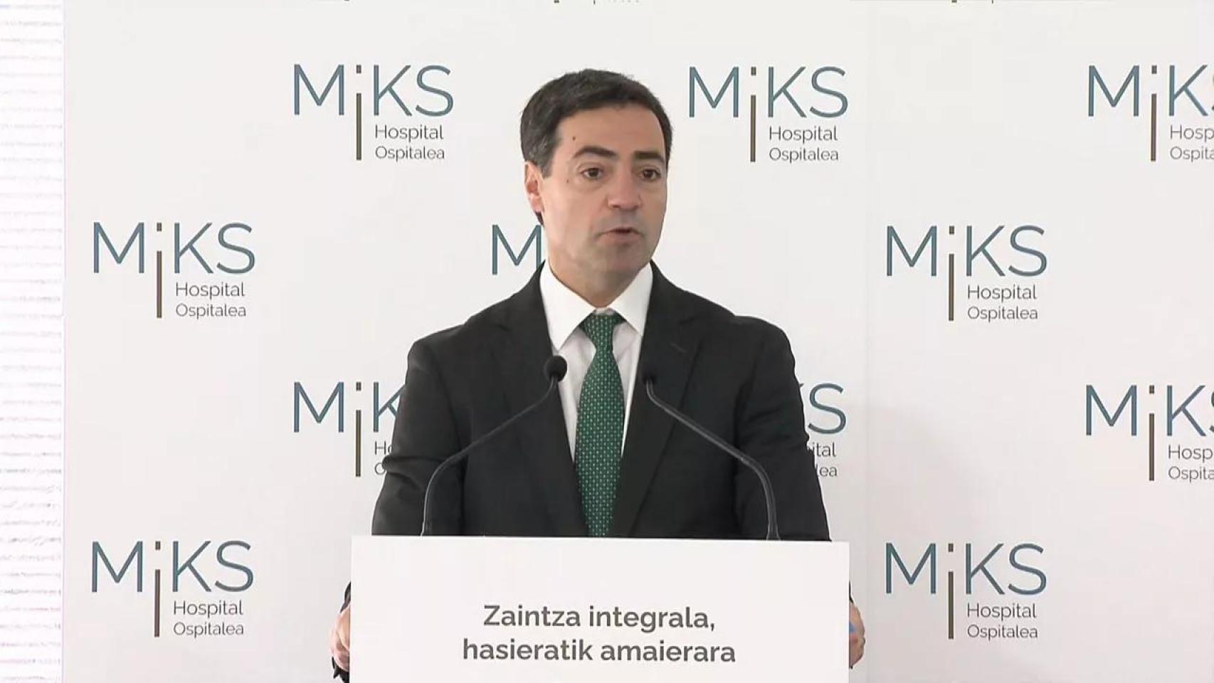 Imanol Pradales en la presentación de MiKS