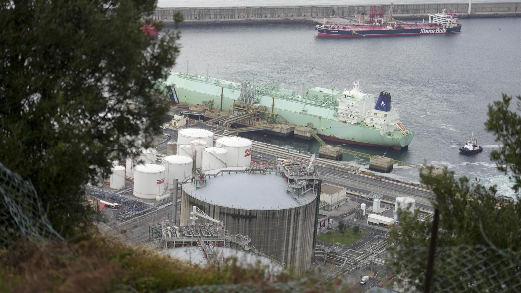 Vista de la planta regasificadora de la Bahía de Bizkaia Gas (BBG).