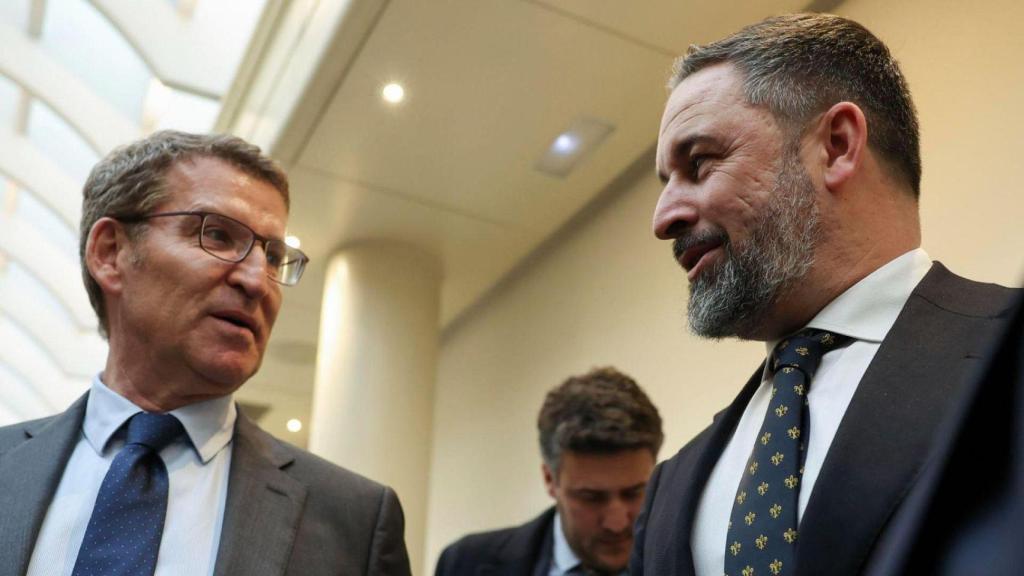 Alberto Núñez Feijóo y Santiago Abascal.