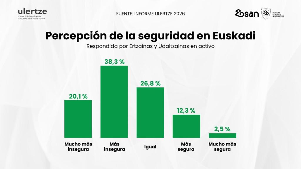 Gráfico sobre la percepción de la seguridad ciudadana