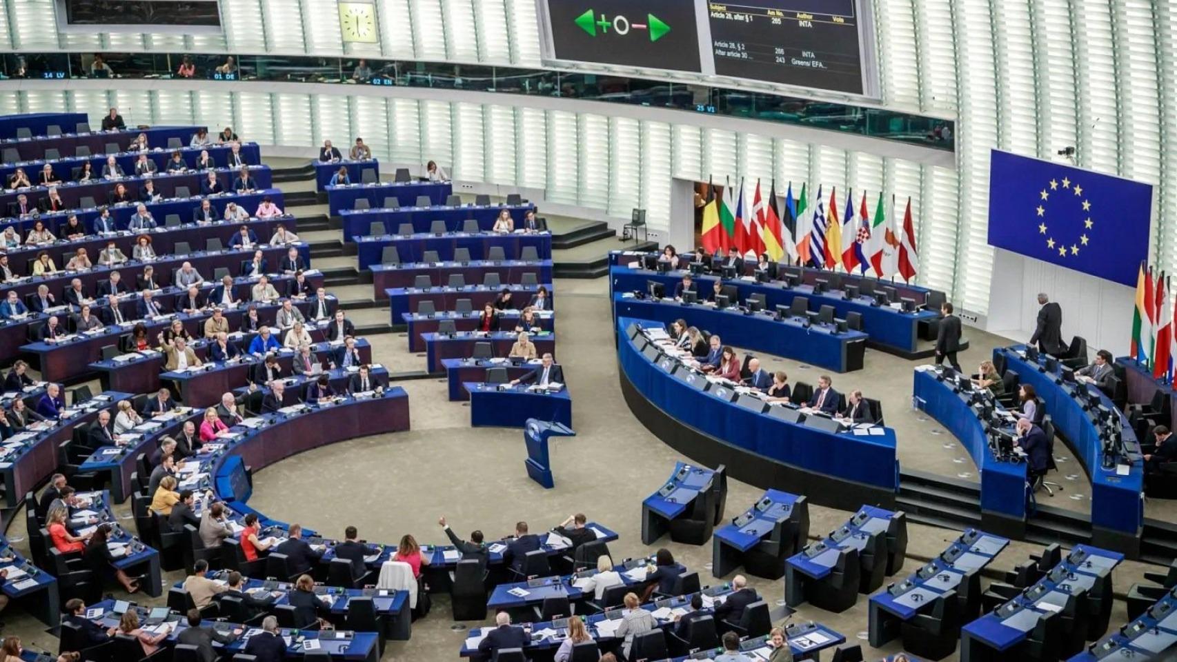 Una votación en el Parlamento Europeo en Estrasburgo, Francia