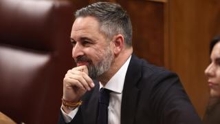 El presidente de VOX, Santiago Abascal, en una sesión de control al Gobierno , en el Congreso de los Diputados, a 11 de febrero de 2026