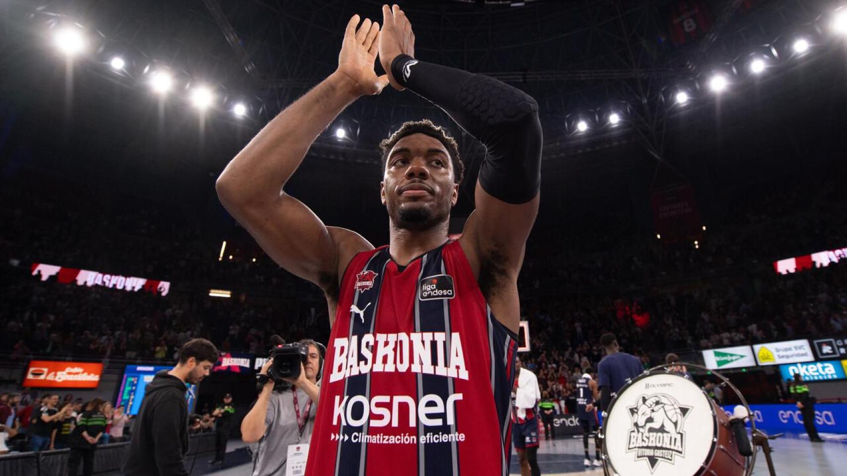 Trent Forrest, jugador del Baskonia, durante un encuentro esta temporada.