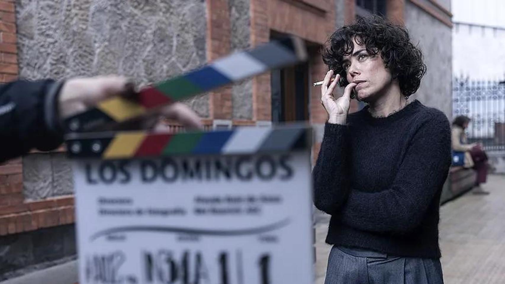 Rodaje de 'Los Domingos' con la actriz vasca Patricia López Arnaiz