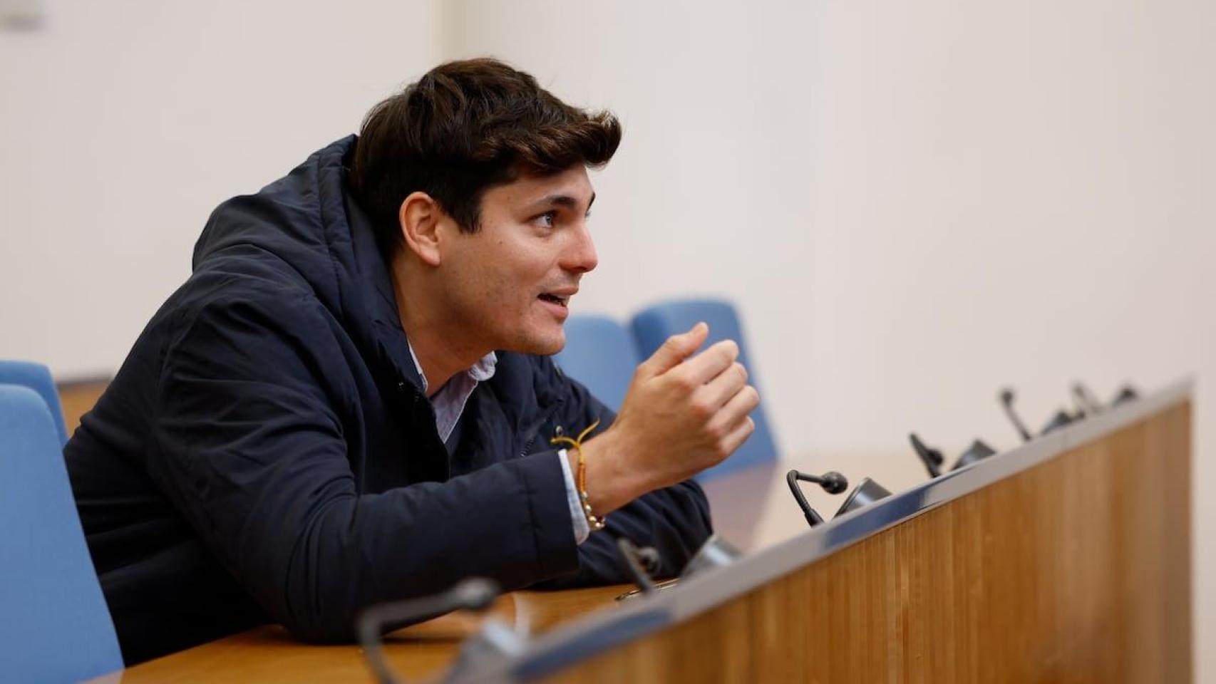 Vito Quiles durante una rueda de prensa de la líder de Podemos, Ione Belarra, en una imagen de archivo a 14 de enero de 2026