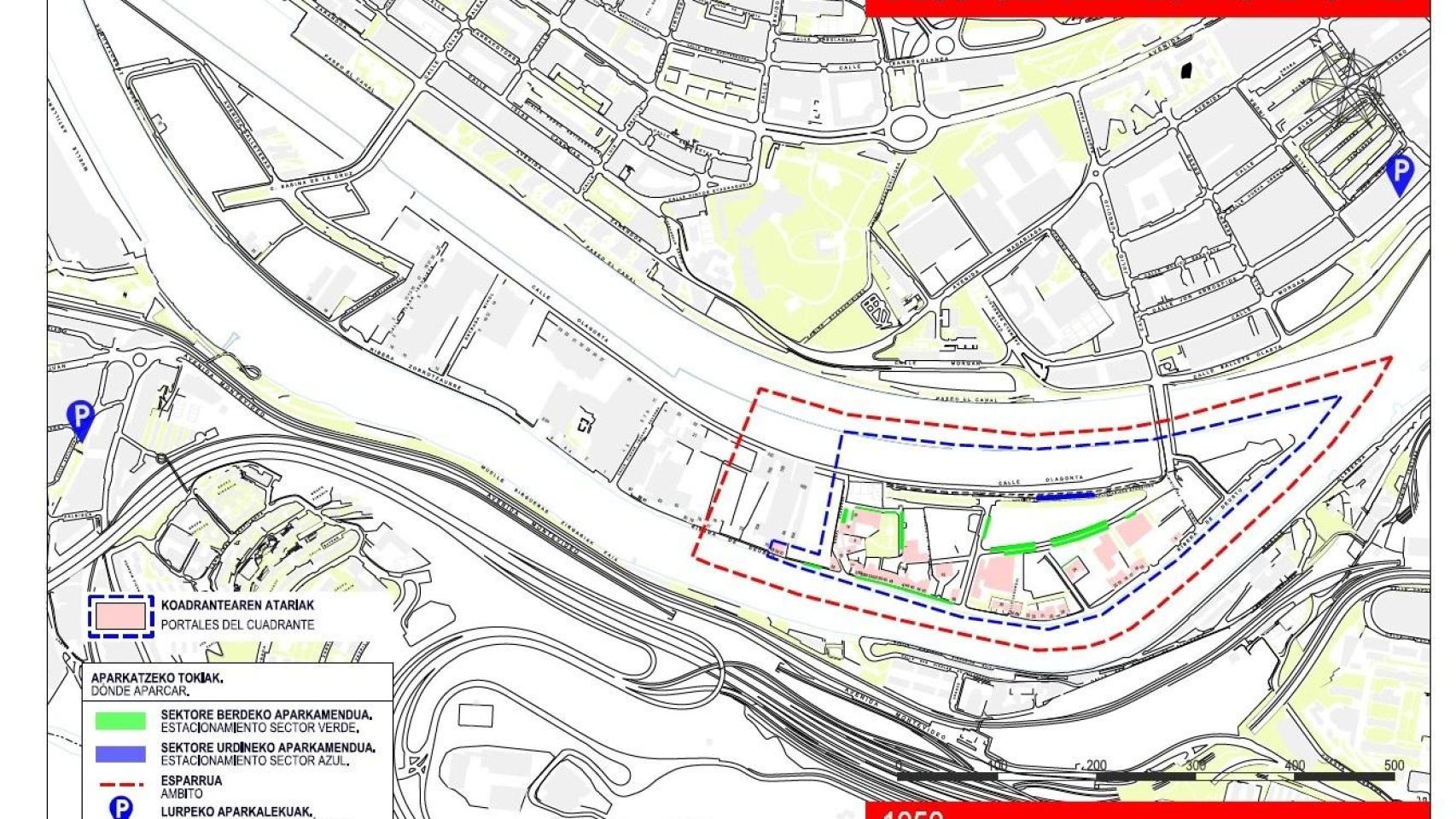 Plano de la OTA en Ribera de Deusto - Zorrotzaurre