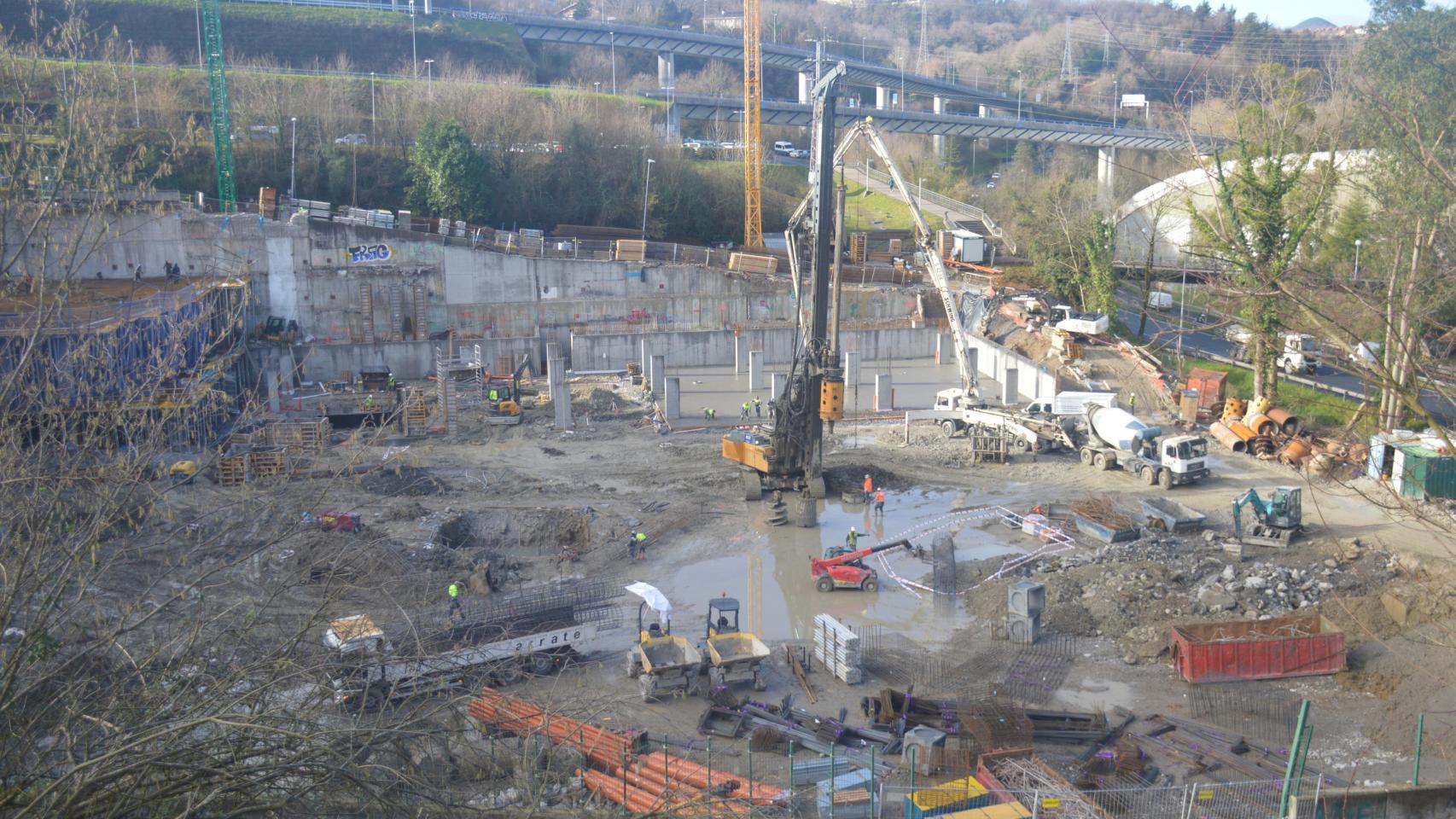 Estado de las obras del nuevo parque Tecnológico de Euskadi en Donostia.