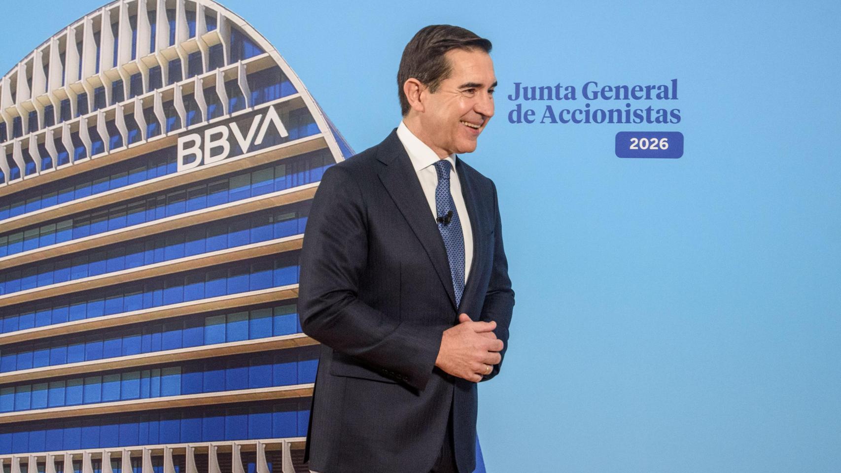 Carlos Torres, presidente de BBVA, en la junta de accionistas en Bilbao / EFE Javier Zorrilla