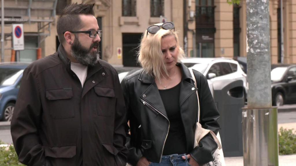 Amaya Zabarte y su marido.