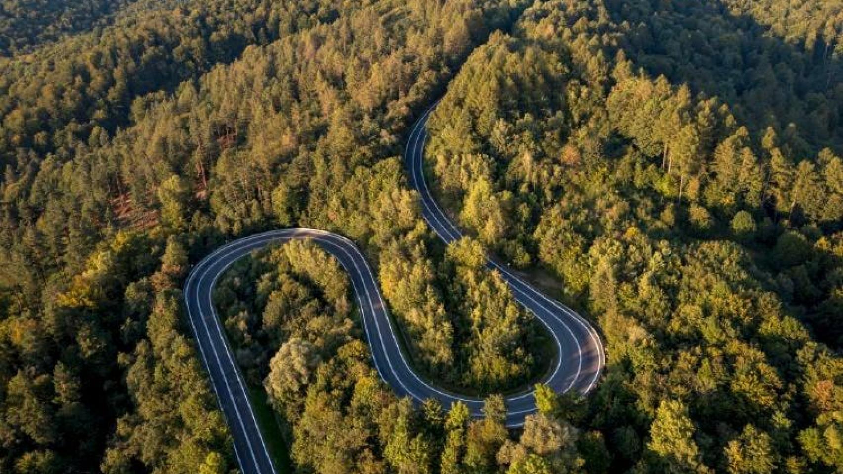 Una carretera entre belleza natural.
