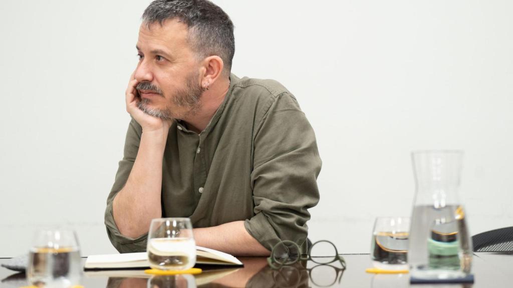 Santi Martínez, de CCOO Euskadi, en un momento de la entrevista / David de Haro Araba Press