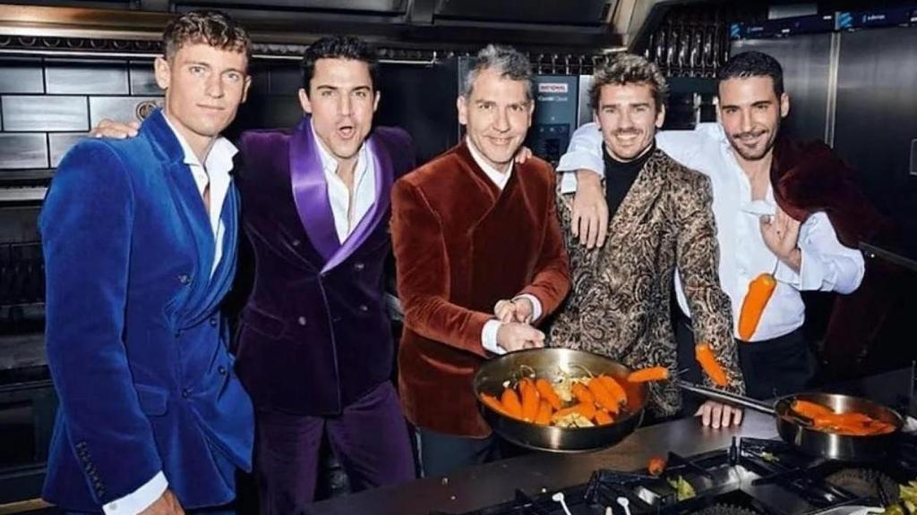 Marcos Llorente, Álex González, Paco Roncero, Antoine Griezmann y Miguel Ángel Silvestre.