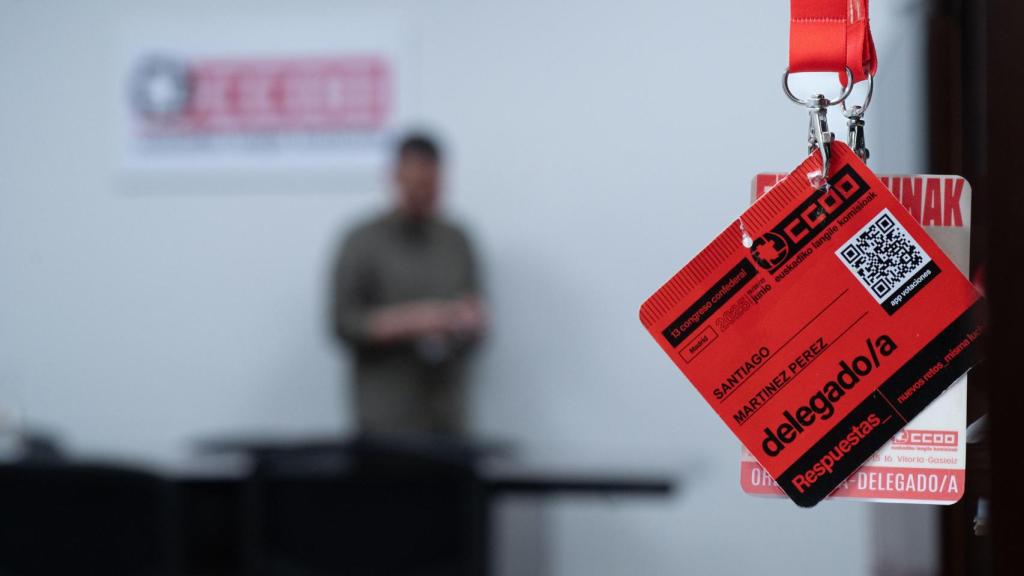Oficina de Santi Martínez, en la sede de CCOO Euskadi