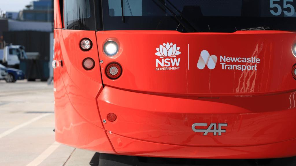 Imagen de archivo de tren de CAF en Newcastle, Australia.