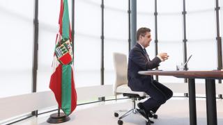 El consejero de Industria, Transición Energética y Sostenibilidad, Mikel Jauregi, en su entrevista a Crónica Vasca