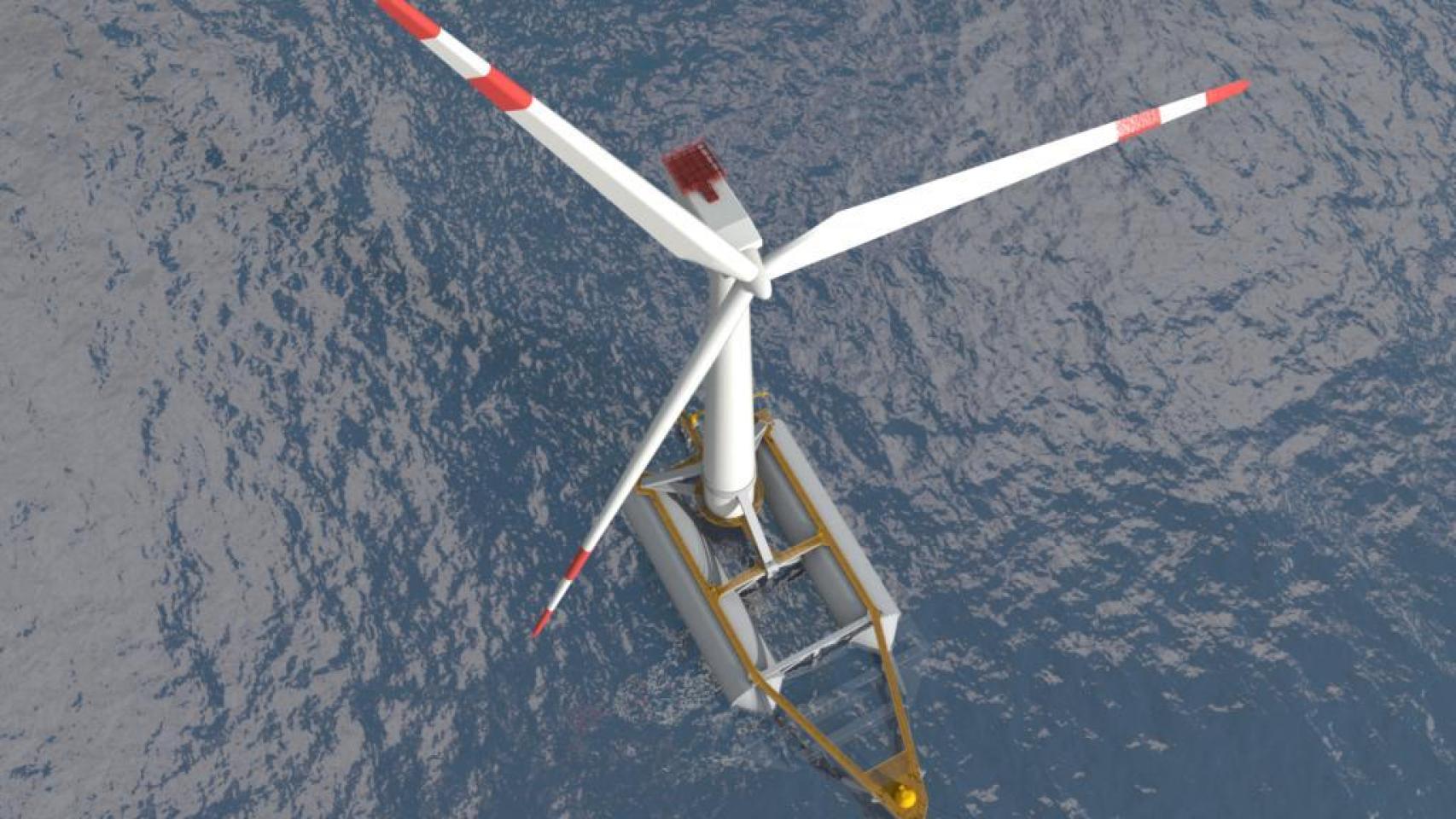 Aerogenerador de Saitec ubicado en la costa vasca