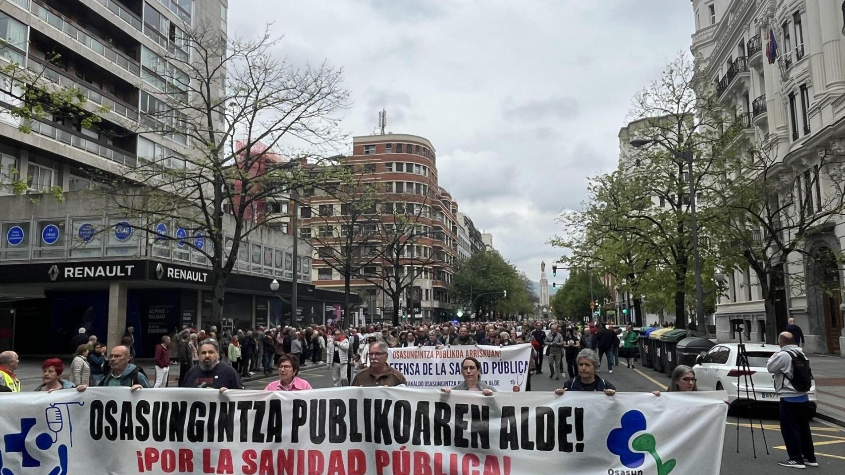 Manifestación en Bilbao de OPA Herri Plataformak