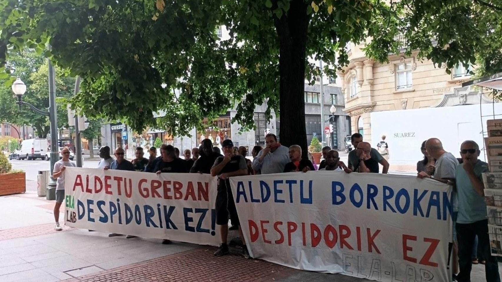 Una movilización de trabajadores de Aldetu / ELA