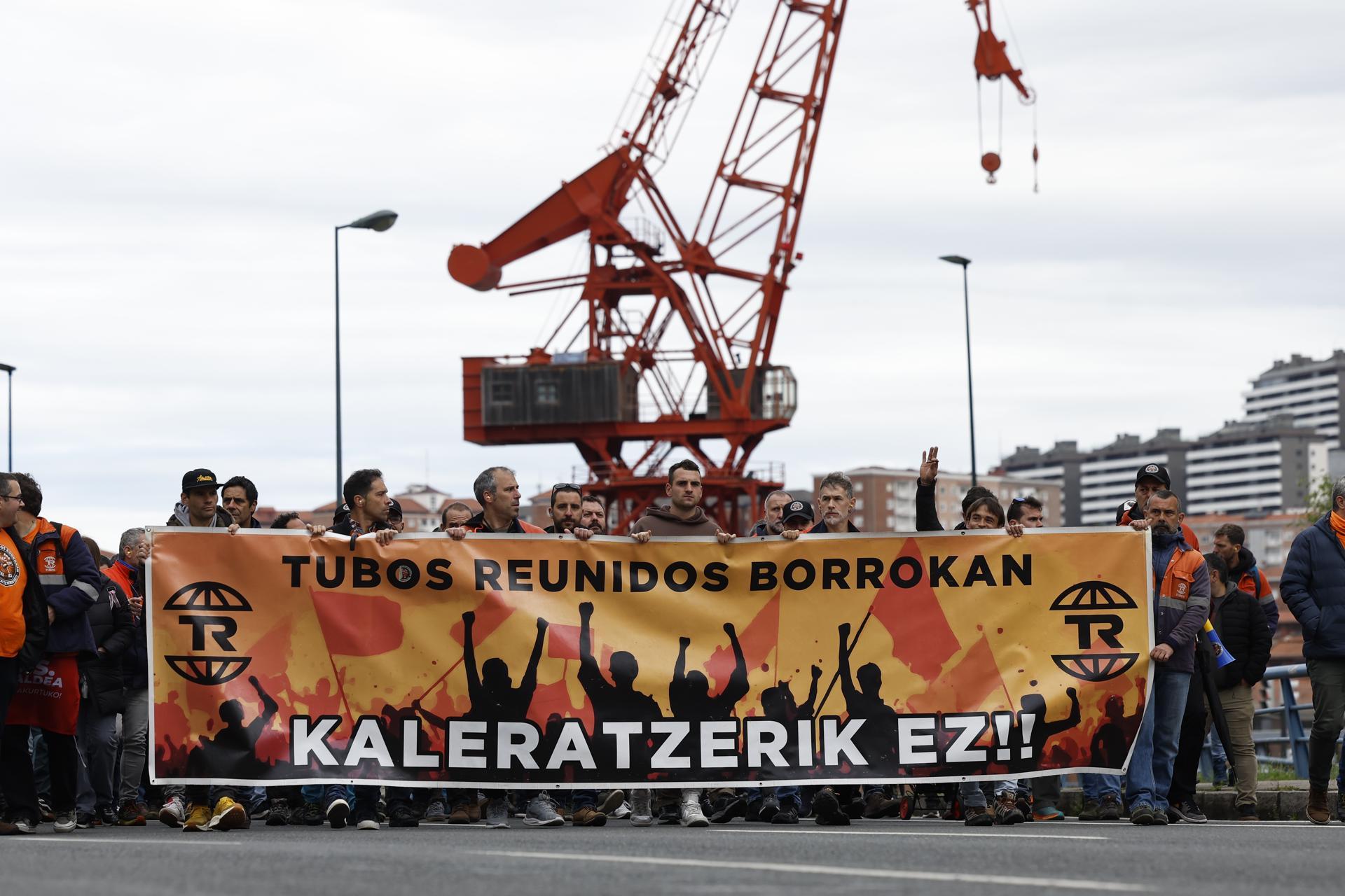 Manifestación de Tubos Reunidos en Bilbao - Imagen de Archivo