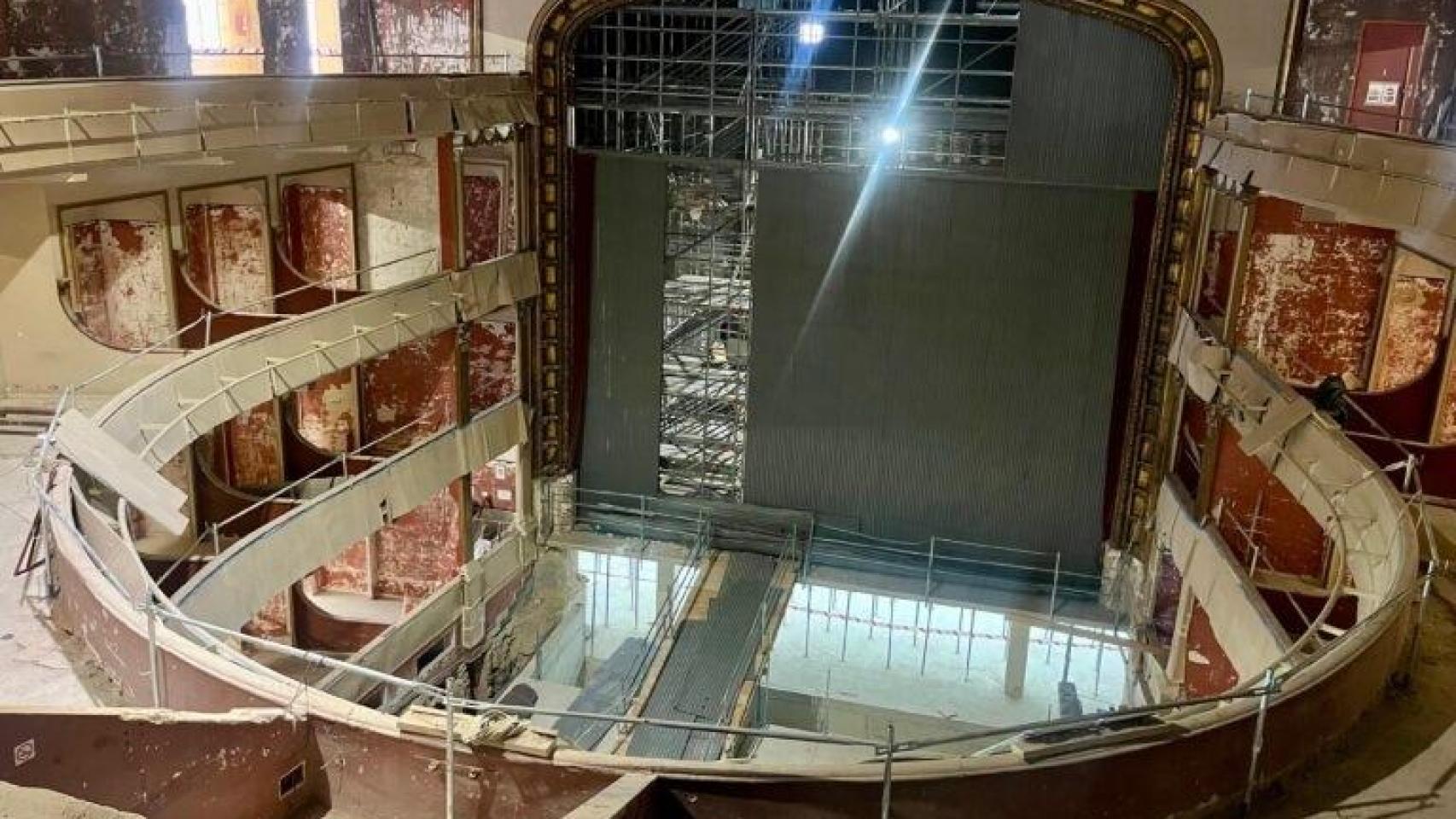 Obras en el Teatro Principal.