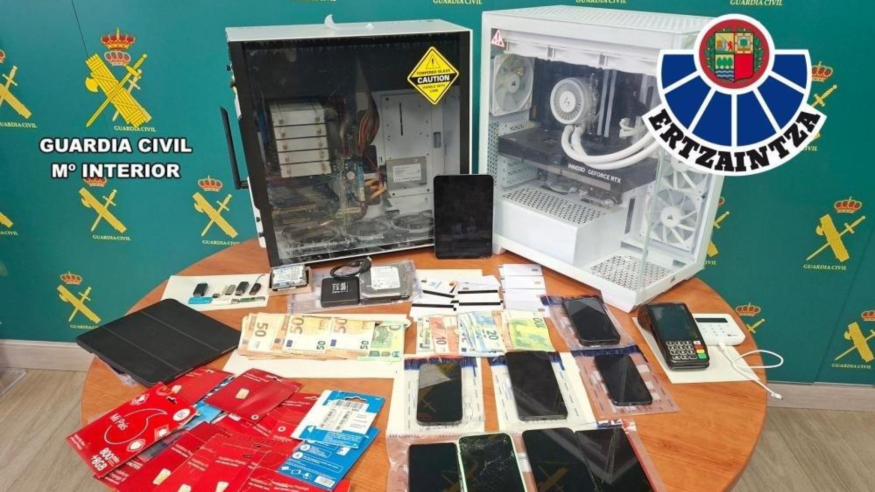 Material ocupado en la operación.