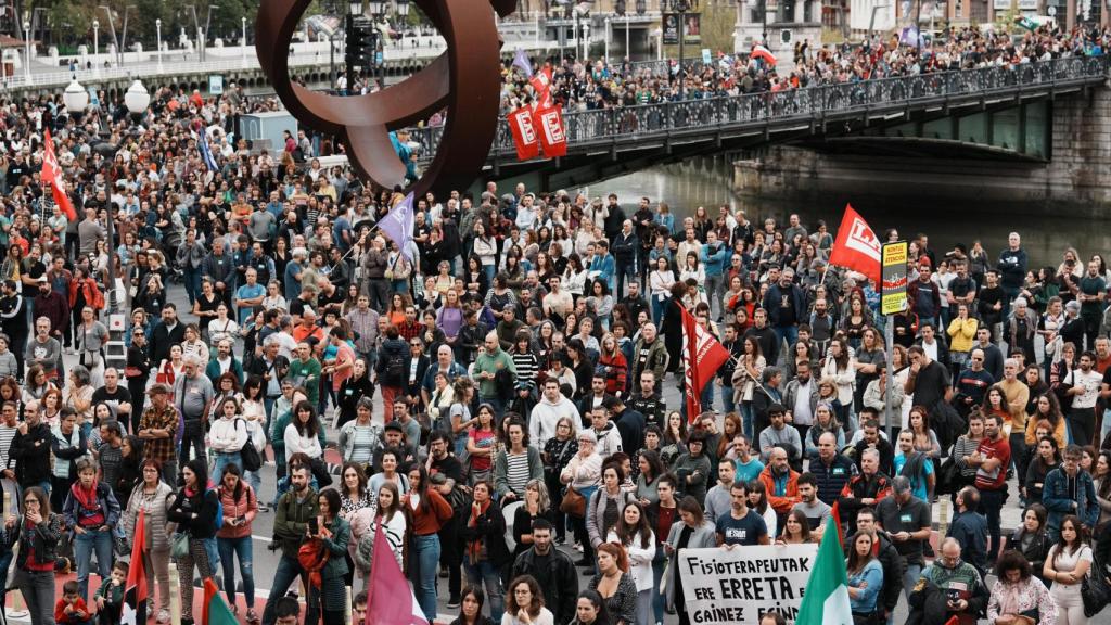 Funcionarios del sector público vasco en una huelga en 2023 / H. Bilbao E. Press