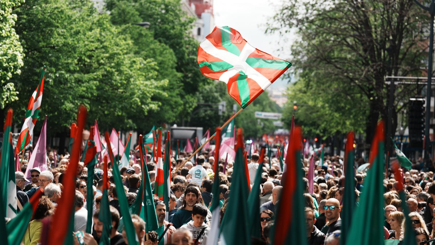 Varias personas durante la marcha por el Día Internacional de los Trabajadores hace unos años